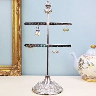 four arm silver earring stand by lisa angel homeware and gifts