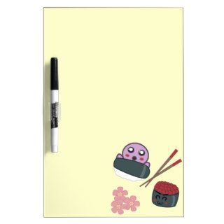 Kawaii Sushi Friends Octopus and Caviar Dry Erase Whiteboards