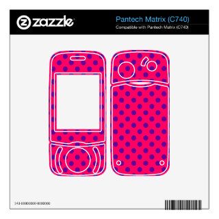 Pink and Purple Polka Dot Skin For Pantech Matrix