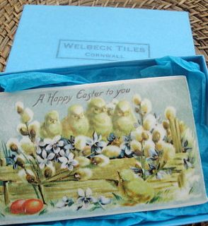 easter ceramic tile card by welbeck tiles