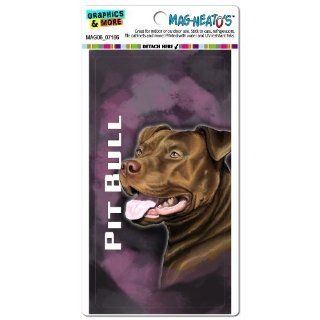 Graphics and More Pit Bull American Staffordshire Terrier Dog Pet Red Nose Pink Mag Neato's Car Refrigerator Locker Vinyl Magnet   Automotive Decals
