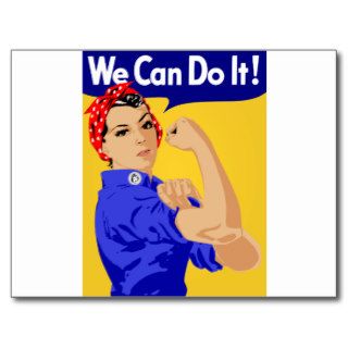We Can Do It Rosie The Riveter WWII Poster Post Cards