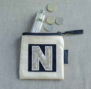 personalised frosted almond purse by apatchy