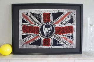 laced union jack diamante embellished artwork by spdesign