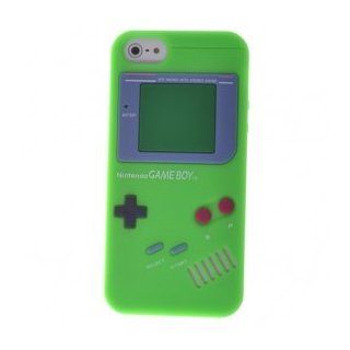 3 Item Combo Green Gameboy Soft Silicone Skin for iPhone 5 (AT&T Sprint Verizon) 16GB 32GB 64GB + Microfiber Bag + Screen Protector Film Cell Phones & Accessories