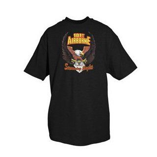 One Sided Imprinted T Shirt   101st Airborne (Screaming Eagle)   Black M Sports & Outdoors