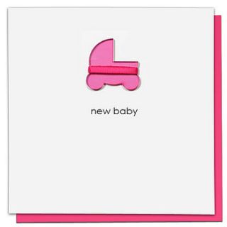new baby girl card by block