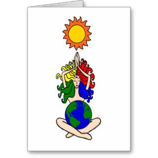 Pagan Elemental Sun Goddess Card