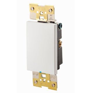 Leviton AC201 1LW 20 Amp, 120 Volt, Single Pole, Acenti Electro Mechanical Return to Neutral Switch, Alabaster   Wall Light Switches  