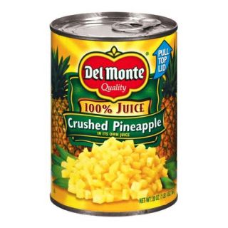 Del Monte Crushed Pineapple in 100% Juice   20 oz.