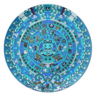 Mayan Maya Aztec Doomsday Symbol ~ Dinner Plates