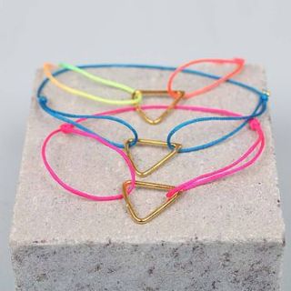 gold bracelets pyramid, assorted colours by bohemia