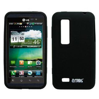 EMPIRE Black Silicone Skin Case Cover for AT&T LG Thrill 4G P925 Cell Phones & Accessories