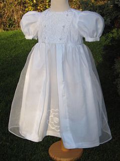 christening dress 'lincoln silk' by little doves