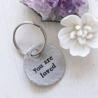 'you are loved' key ring by kutuu lifestyle