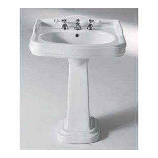 GSI Collection Old Antea Classic Style Curved Ceramic Pedestal Sink