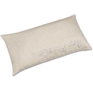 'make my day' linen cushion by bathsheba designs