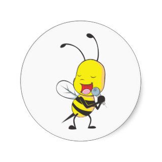 Custom Shirts  Singing Bee Shirts Round Sticker