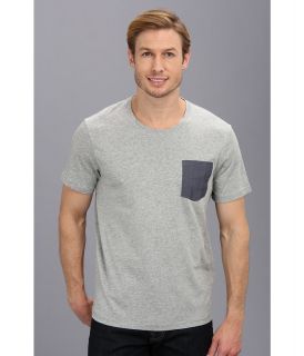 Calvin Klein Jeans S/S Heather Crew Neck With Woven Pocket Mens T Shirt (Brown)