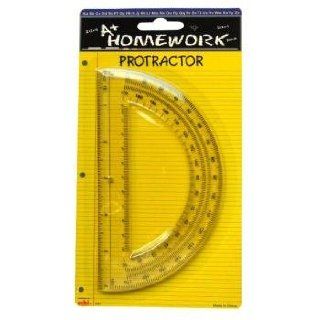 Protractor 6"" 180 degrees plastic Case Pack 48  Educational And Hobby Protractors  Electronics