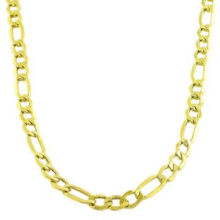 Fremada 10k Yellow Gold 7.4mm Figaro Necklace (20 24 inches) Fremada Gold Necklaces