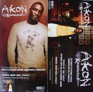 Akon   Konvicted   Two Sided Poster   New   Rare   Aliaune Badara Akon Thiam   Smack That   Eminem   Snoop Dogg   Styles P   T Pain   Artwork