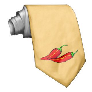 Two Red Chili Peppers on Side Neck Wear