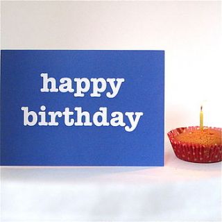 bold happy birthday card by edamay