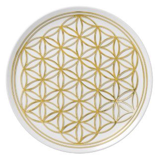 FLOWER OF LIFE   gold Plates