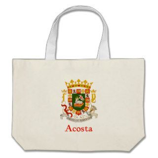 Acosta Shield of Puerto Rico Tote Bags