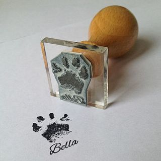 personalised paw print stamp for dog lovers by stompstamps