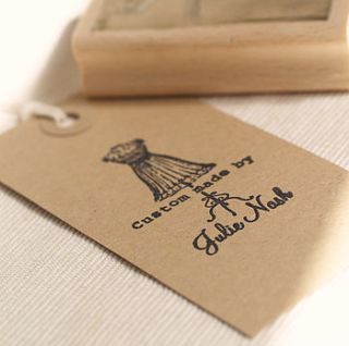 personalised 'custom made by' stamp by pretty rubber stamps