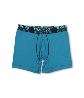 Kenneth Cole Reaction Fashion Solid Color Cotton Stretch Boxer Brief Mens Underwear (Blue)