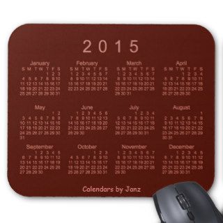 2015 Calendar by Janz Ruby Red Mousepad