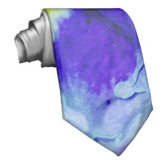 Blue Orchid Flower Neck Ties