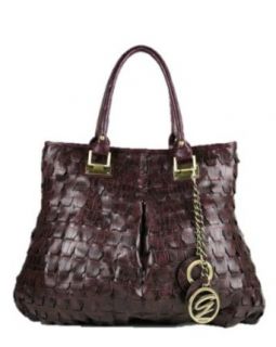 Galian Handbags Exotic Crocodile Purses Woven Perforated   Purple Clothing