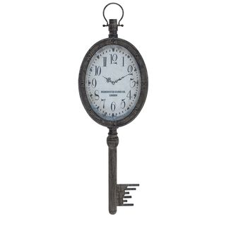 Manchester Clock Company Weathered Key Hanging Wall Clock
