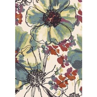 Eternity Floral Patina Rug (5.3 X 7.7)