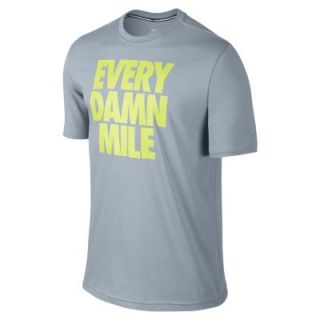 Nike Run Every Damn Mile Mens T Shirt   Magnet Grey
