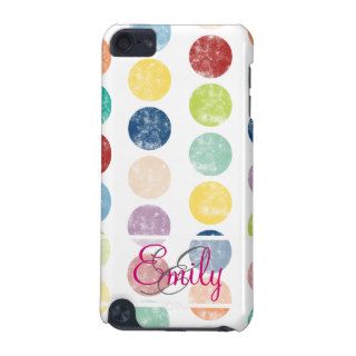 Monogram Retro Polka Dots Hipster Fashion Color iPod Touch 5G Covers