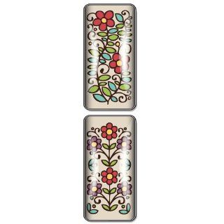 iPop Diane Kappa Nouveau Floral Rectangle Clicks Magnets, 2 Pack Refrigerator Magnets Home & Kitchen