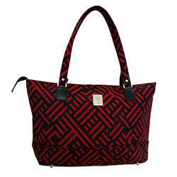 Jenni Chan Black And Red Signature 17 inch Computer Tote