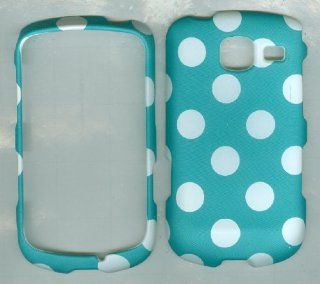 Samsung Freeform 4 SCH R390 R390X R390C (US Cellular) Comment 2 Case Cover Phone Snap on Accessory Cases Protector Faceplates CAMO LIGHT BLUE WHITE POLKA DOT Cell Phones & Accessories