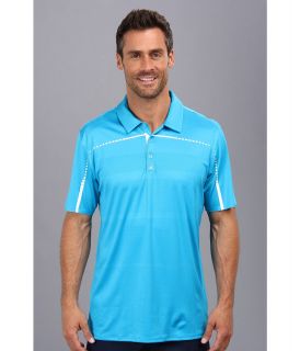 adidas Golf Puremotion Tour CLIMACOOL Digital Print Polo 14 Mens Short Sleeve Pullover (Blue)