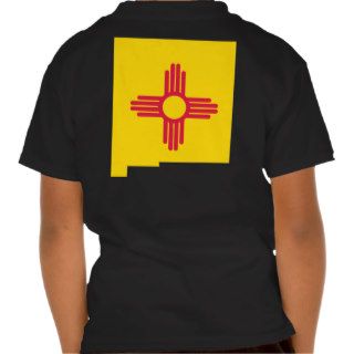 New Mexico Flag Map T shirt