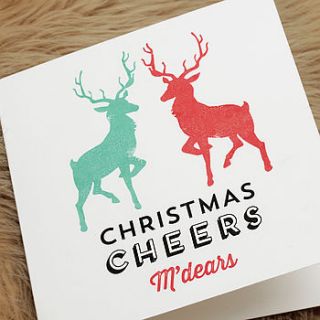 'christmas cheers m'dears' card by papergravy