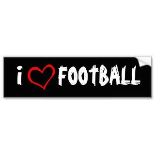 I Love Football Bumper Stickers