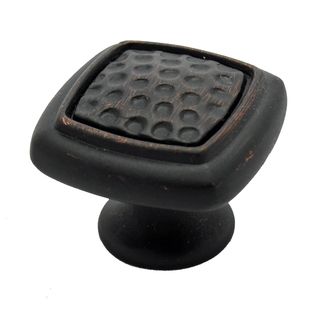 Gliderite 1.125 inch Oil rubbed Bronze Rounded Square Dimpled Cabinet Knobs (pack Of 10)