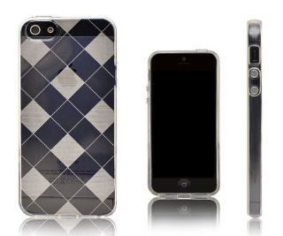 Xcessor Chess Checkerboard Flexible TPU Case for Apple iPhone 5 and 5S. Transparent Cell Phones & Accessories