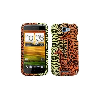 MYBAT Orange Giraffe Pair Phone Case Cover for HTC One S Eforcity Cases & Holders